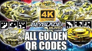 TODOS QR CODES BEYBLADES DE OURO EM 4K ALL GOLDEN BEYBLADES QR CODES IN 4K BEYBLADE BURST APP