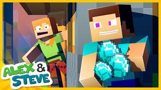 DIAMOND THIEF - Alex and Steve Life Minecraft Animation