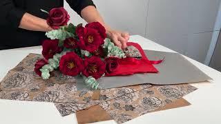 Spring 2024\\How to gift wrap a flower bouquet-Easy #wrapflowers