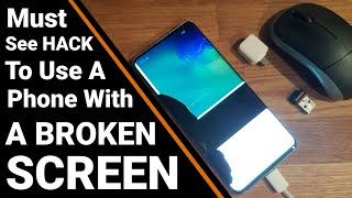 How to access unlock and use a phone with a BROKEN SCREEN Samsung S10 cracked screen Android Phone