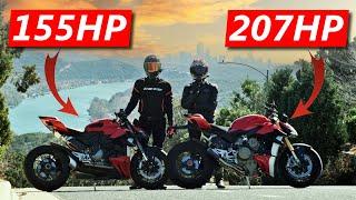 One of these Motorcycles Will Kill You... Ducati Streetfighter V2 vs V4