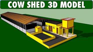 COW SHED - Advanced Cow Farming Technology High Tech 3D Dairy Farm Design