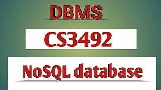 NoSQL database in DBMS tamilCS3492Anna university reg-2021.