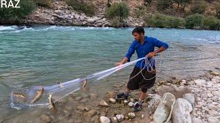 Fresh fish from the river nomadic life with raz  Part 2