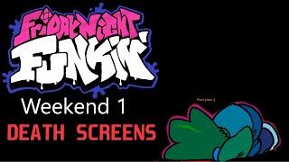 Friday Night Funkin All Weekend 1 Death screens