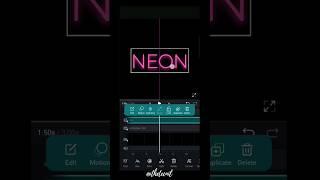 Neon TEXT Effect in VN Video Editor - Tutorial #shorts