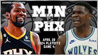 Minnesota Timberwolves vs Phoenix Suns Full Game 4 Highlights  Apr 28  2024 NBA Playoffs