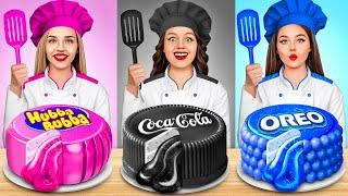 Pink VS Black VS Blue Color Cooking Challenge Tasty One Color Challenge by MEGA GAME