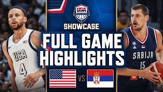 USA vs SERBIA  USAB SHOWCASE  FULL GAME HIGHLIGHTS  July 17 2024