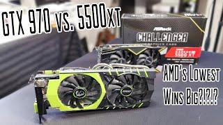 A really special GTX 970 vs AMDs lowest tier card in 2020