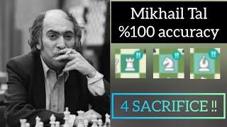 MIKHAIL TAL PLAYED WITH %100 ACCURACY. 4 BRILLIANT    #chess #mikhailtal #keşfet #beniöneçıkart