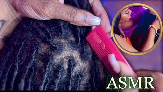 ASMR HAIR PLAY for sleep  scalp massage scalp scratching + oiling   LOCS EDITION* no talking