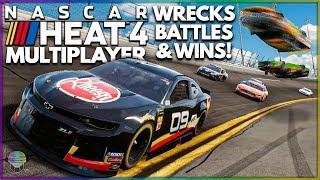 Huge Wrecks Battles and Wins  NASCAR Heat 4 Multiplayer