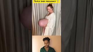 Triple baby pregnancy challenge  #pregnancy #pregnant #junior #birth #respectmother #ytsorts #viral