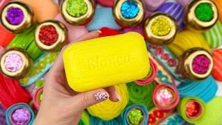 FOAM&GLITTER&STARCHCompilation setASMR SOAPCrushing soapCutting soap cubes