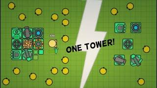 Zombs.io - ONE OF EACH TOWER CHALLENGE new record wave 100+ - k3lp