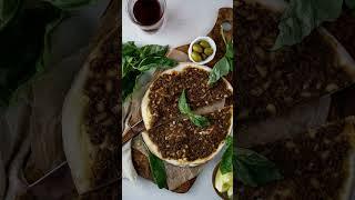 Laham Bajeen Lahmacun with Pommegranate لحم بعجين #shorts