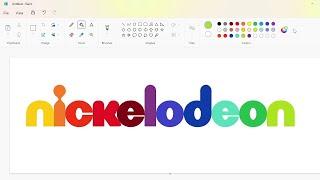How to draw colorful Nickelodeon logo using MS Paint  How to draw on your computer