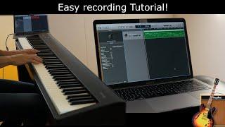 How to record audio using MIDI on a digital piano GarageBand