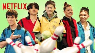 The cast of Avatar The Last Airbender Try Bowling with Cabbages  Netflix