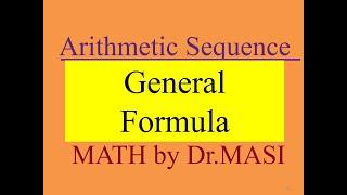 Arithmetic Sequence General term Difference and Recursive Formula