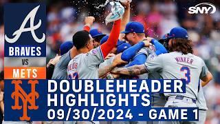 Mets clinch playoff spot  Mets vs Braves Game 1 9302024  NY Mets Highlights  SNY