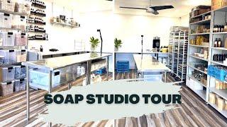 SOAP SHOP TOUR  How we converted our 240 sq. ft. space into a working soap studio.