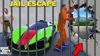 GTA 5  Franklin Break The Wall Of Prison And Run Away From Outside  GTA 5 mods