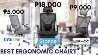 Best Ergonomic Chair in the Philippines Part 1  Flexispot vs Stance vs Sihoo Chair Review