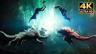 Godzilla & King Kong Vs. Skar King & Shimo 4K Full Fight Scene 2024 Godzilla x Kong Movie