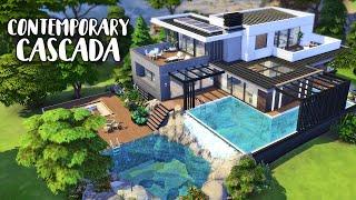 Contemporary Waterfall House  SIMS 4 Stop Motion Build  No CC