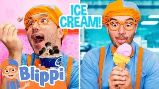 Blippi Makes Ice Cream Educational Videos for Kids