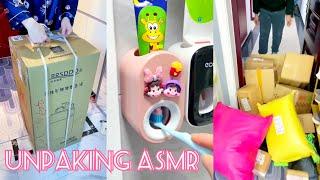 Unpaking new gadget for smart home . Asmr