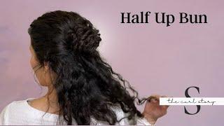 Everyday Half Up Bun Hairstyle Tutorial