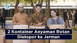 Dua Kontainer Anyaman Rotan Binaan Bank Indonesia Diekspor ke Jerman