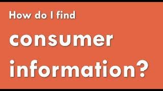 Finding Consumer Info