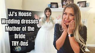 JJs HOUSE WEDDING DRESS AND MOTHER OF THE BRIDE DRESS TRY ON 2023  HOTMESS MOMMA VLOGS