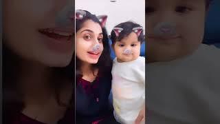 Zee Telugu serial actress chaitra rai cute video with her daughter