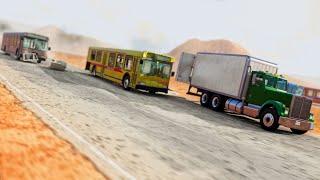 BeamNG Drive - Buses vs Angry BigRig RoadRage