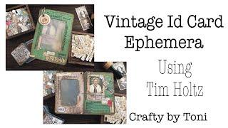 VINTAGE ID CARD EPHEMERA …………………Using ***TIM HOLTZ***