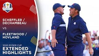 Scheffler & DeChambeau vs Fleetwood & Hovland  Extended Highlights  2020 Ryder Cup