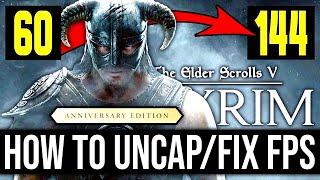 How to Unlock Framerate in Skyrim Anniversary Edition 2021 - Remove FPS Limit Fix Physics & More