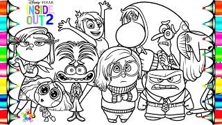 Inside Out 2 Coloring Pages  Envy Anxiety Joy Anger Disgust Sadness Fear Ennui Embarrassment  NCS