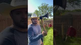 How to throw an axe. Grip and distance