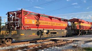 Train Roars Thru RR Crossing & This Happens Florida East Coast Railway & Brightline In Vero Florida