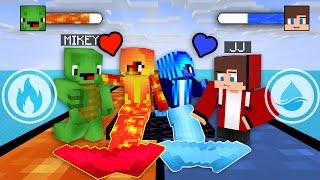 JJ Water Mermaid vs Mikey Fire Lava Girl Elemental Battle - Maizen Minecraft Animation