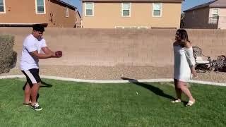 Guy Kicks Football for Gender Reveal - 1031241