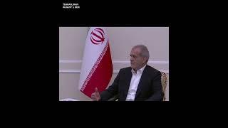 Russias Shoigu meets Iranian president Pezeshkian in Tehran