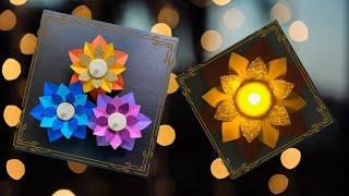 Tealight candle holders  Simple DIY decoration ideas for Diwali  Diya decoration ideas