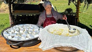 Rustic Cheese made from Fresh Milk Azerbaijani Dairy Food